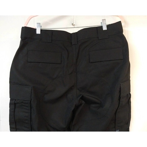 5.11 Tactical Pants WM 16 Black Cargo Drawstring Legs 6 Pockets Belt Loops - Picture 5 of 8